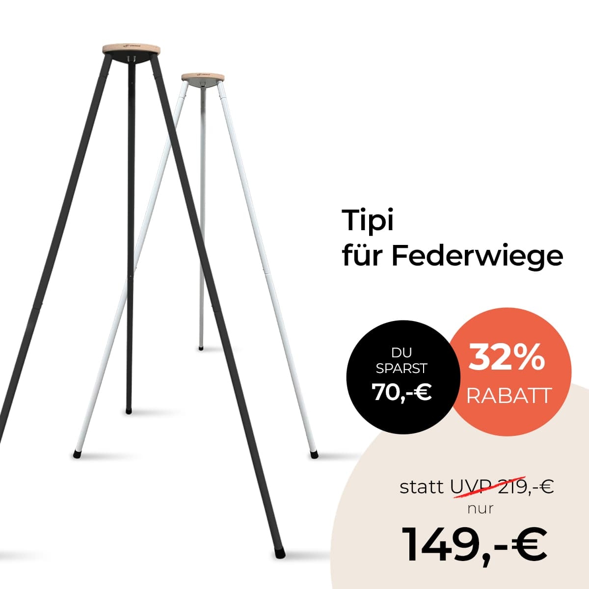 Tipi für Federwiege