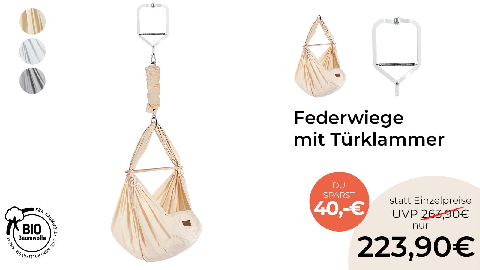 Federwiege mit Türklammer