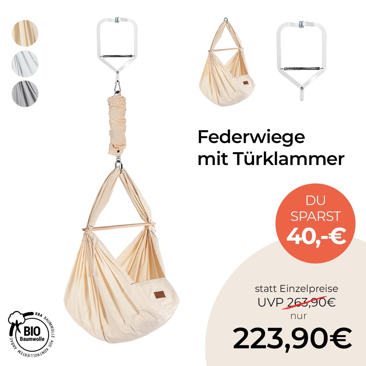 Federwiege mit Türklammer