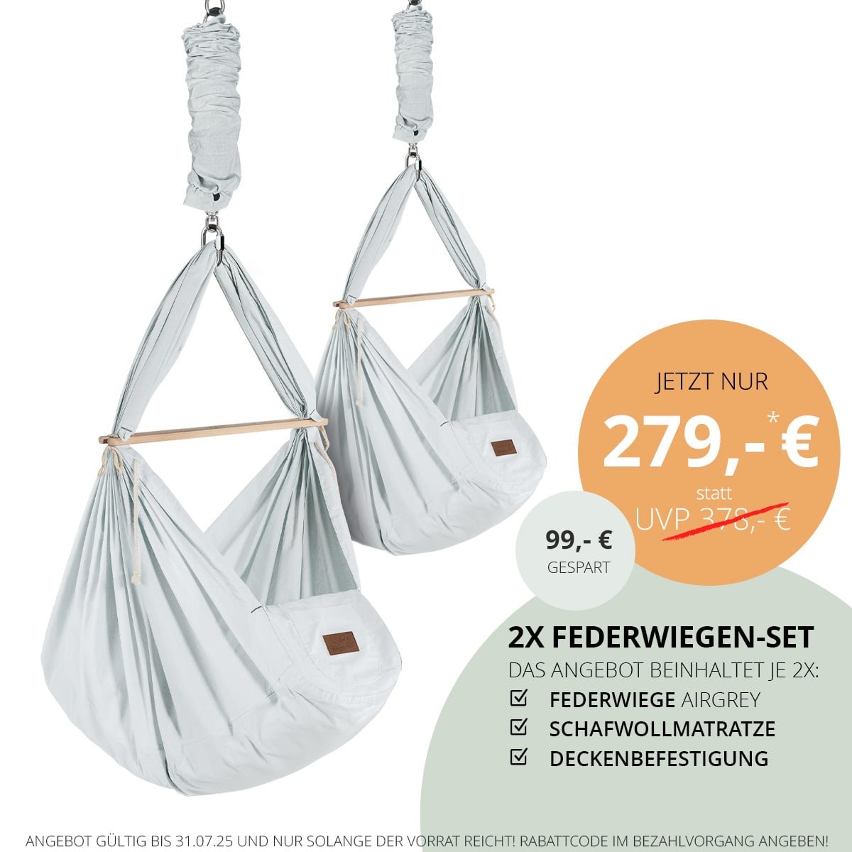 Family & Friends Angebot Federwiege AirGrey