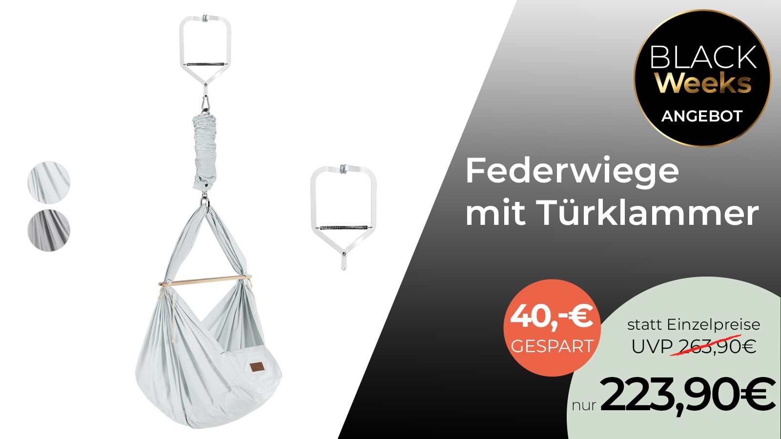 Federwiege mit Türklammer