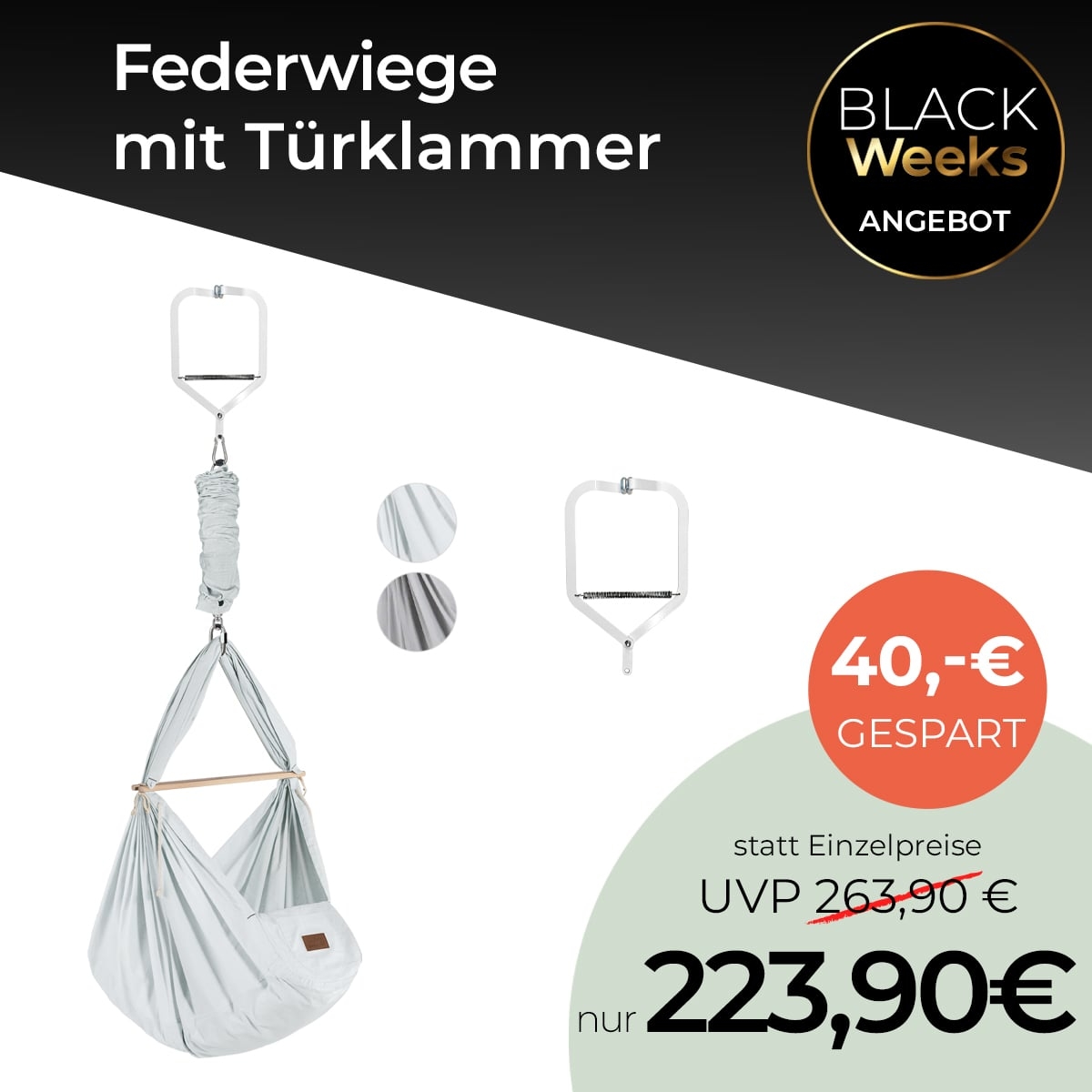 Federwiege mit Türklammer
