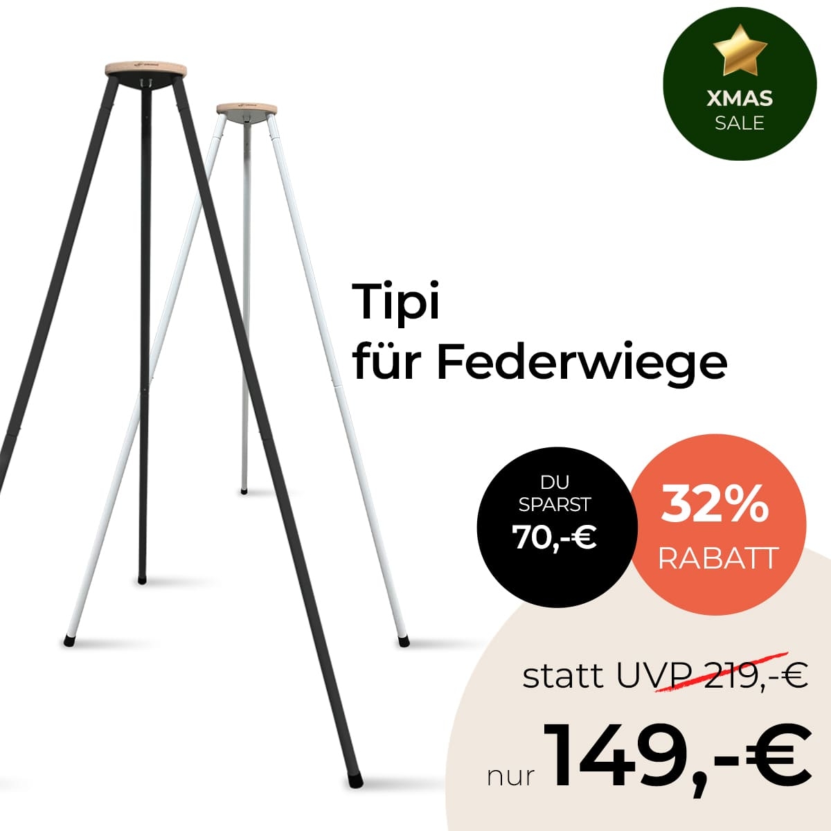 Tipi für Federwiege