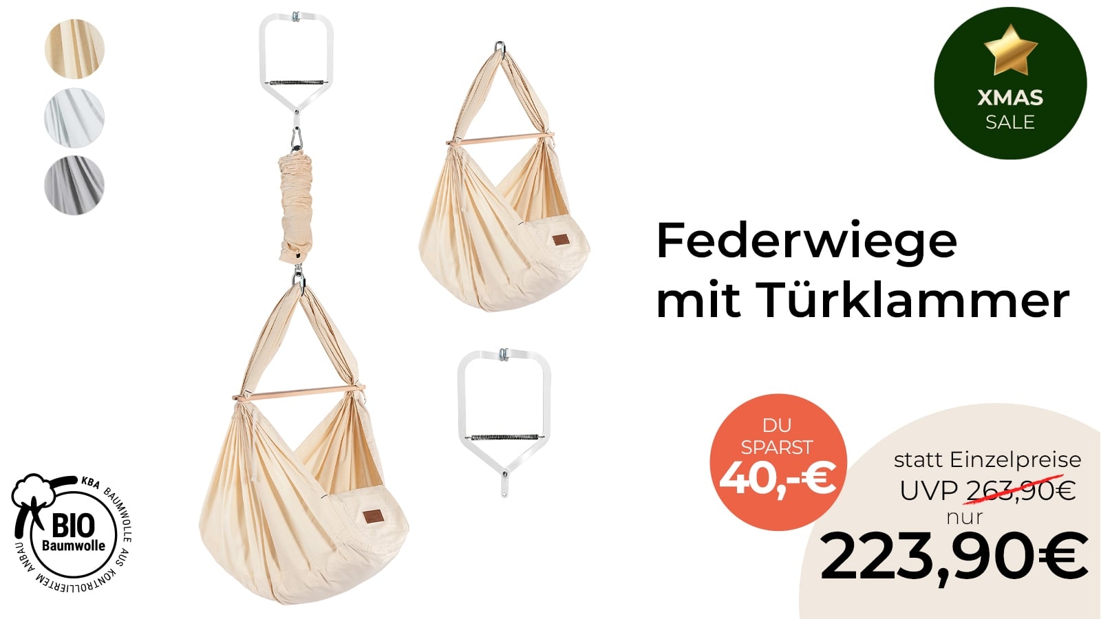 Federwiege mit Türklammer