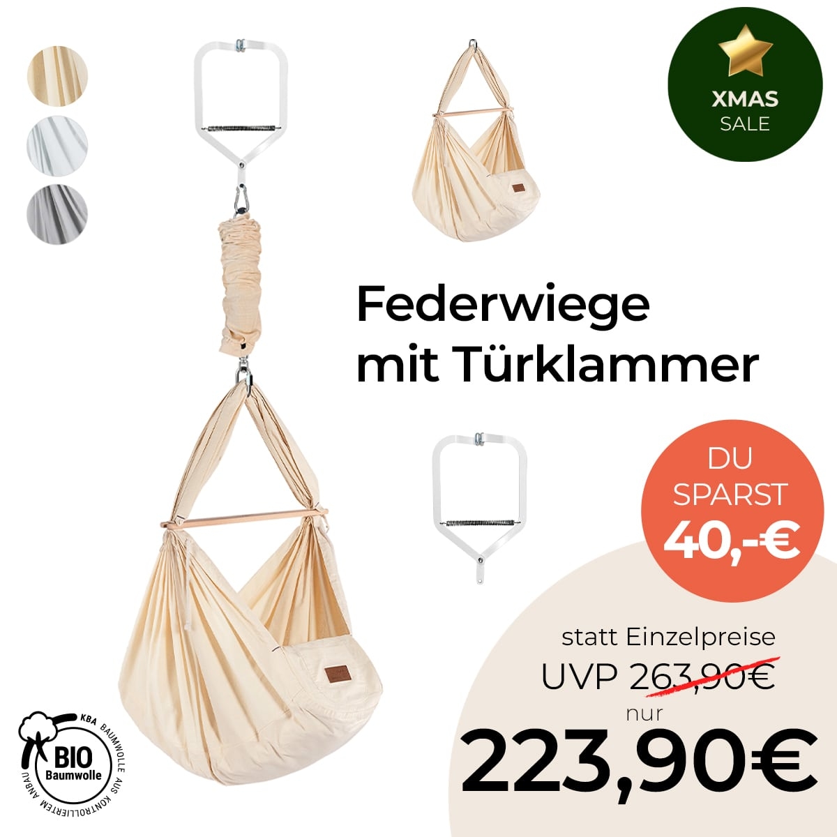 Federwiege mit Türklammer