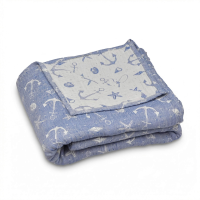 Musselindecke Ankerliebe 200x150cm