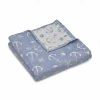 Babydecke Musselin Ankerliebe 120x120cm
