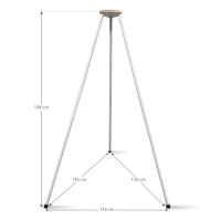 Federwiege mit Tipi Bio Weiß Schafwolle