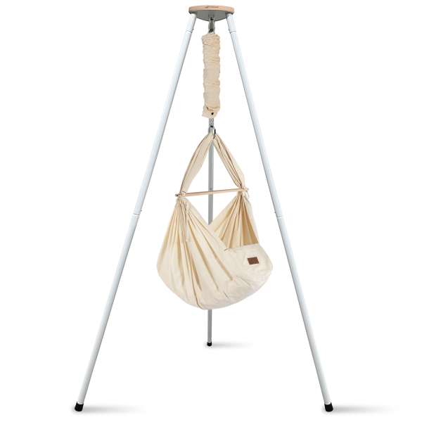 Federwiege mit Tipi Bio Weiß Kunstfaser