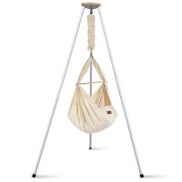 Federwiege mit Tipi Bio Weiß Kunstfaser
