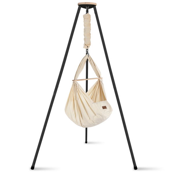 Federwiege mit Tipi Bio Anthrazit Kunstfaser