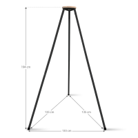 Federwiege mit Tipi Bio Grey Anthrazit Schafwolle