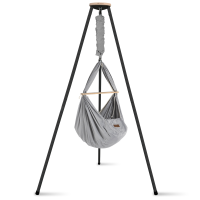 Federwiege mit Tipi Bio Grey Anthrazit Schafwolle