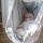 Federwiege mit Tipi Bio Grey Anthrazit Schafwolle