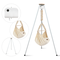 Federwiege mit Tipi und Motor Bio Kunstfaser Weiß Motor Weiß