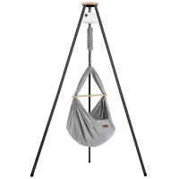 Federwiege mit Tipi und Motor Bio Grey Schafwolle...