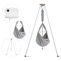 Federwiege mit Tipi und Motor Bio Grey Kunstfaser Weiß Motor Weiß