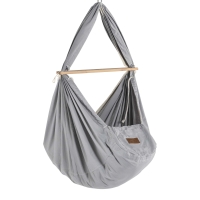 Federwiege mit Tipi und Motor Bio Grey Kunstfaser Weiß Motor Weiß