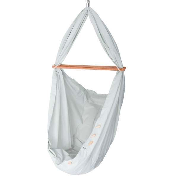 Federwiege mit Tipi Bio AirGrey Weiß Schafwolle