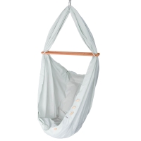 Federwiege mit Tipi Bio AirGrey Weiß Schafwolle