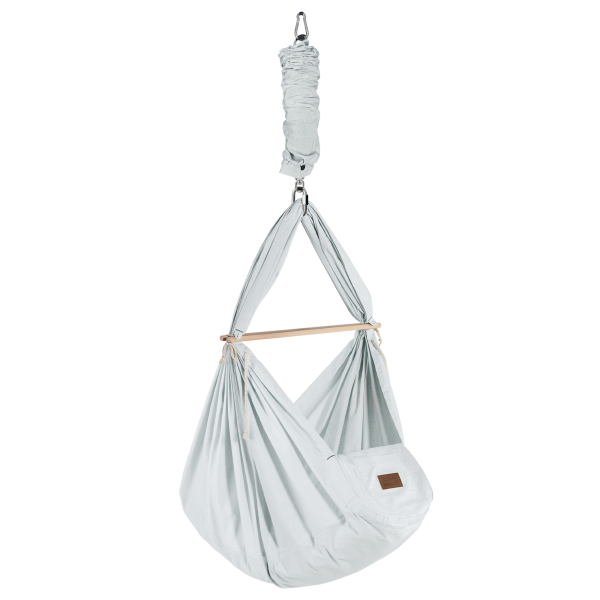 Federwiege mit Deckenbefestigung Bio AirGrey Schafwolle