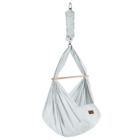 Federwiege mit Deckenbefestigung Bio AirGrey Schafwolle