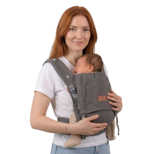 Aurora Silvergrey - Babytrage aus Musselin