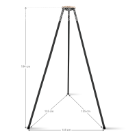 Federwiege mit Tipi und Motor Bio Schafwolle Anthrazit Motor Anthrazit