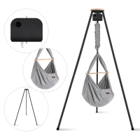 Federwiege mit Tipi und Motor Bio Grey Schafwolle Anthrazit Motor Anthrazit