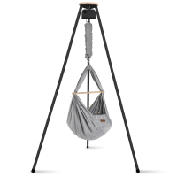 Federwiege mit Tipi und Motor Bio Grey Schafwolle Anthrazit Motor Anthrazit