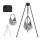 Federwiege mit Tipi und Motor Bio Grey Schafwolle Anthrazit Motor Anthrazit
