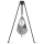Federwiege mit Tipi und Motor Bio Grey Schafwolle Anthrazit Motor Anthrazit