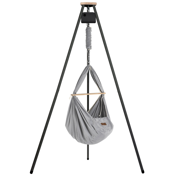 Federwiege mit Tipi und Motor Bio Grey Kunstfaser Anthrazit Motor Anthrazit