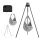 Federwiege mit Tipi und Motor Bio Grey Kunstfaser Anthrazit Motor Anthrazit