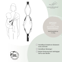 Speedy Silvergrey - Hüfttrage aus Musselin