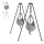 2 x Federwiege Bio Grey mit Tipi Anthrazit und Schafwollmatratze